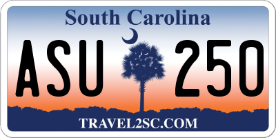 SC license plate ASU250