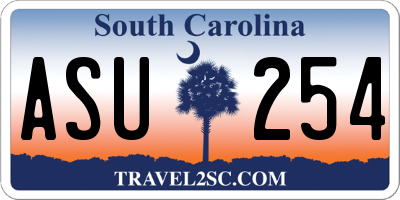 SC license plate ASU254