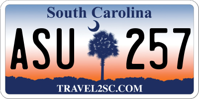 SC license plate ASU257