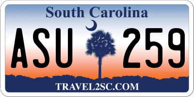 SC license plate ASU259