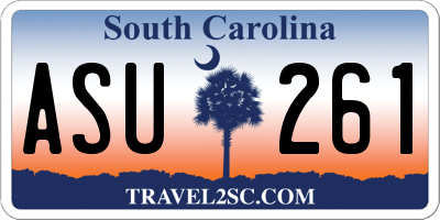 SC license plate ASU261