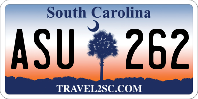 SC license plate ASU262