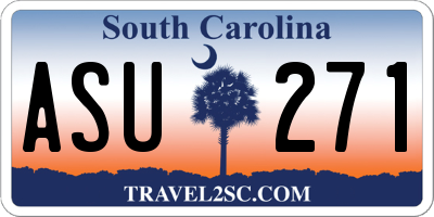 SC license plate ASU271