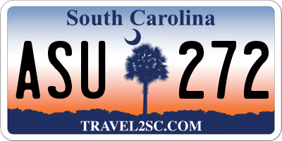 SC license plate ASU272