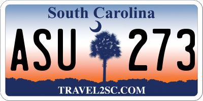 SC license plate ASU273