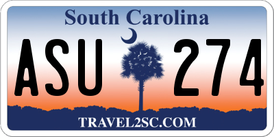 SC license plate ASU274