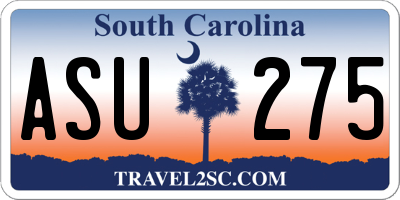 SC license plate ASU275