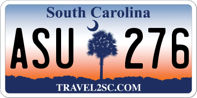 SC license plate ASU276