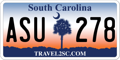 SC license plate ASU278