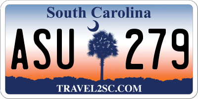 SC license plate ASU279