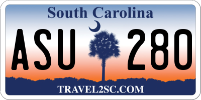 SC license plate ASU280