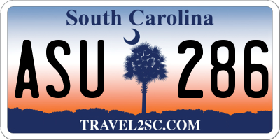 SC license plate ASU286