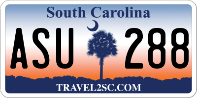 SC license plate ASU288