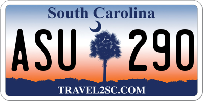 SC license plate ASU290
