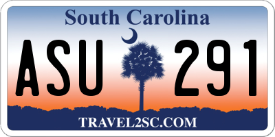 SC license plate ASU291