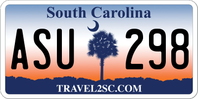 SC license plate ASU298