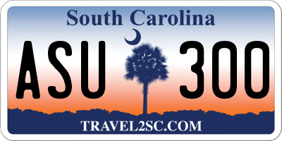 SC license plate ASU300