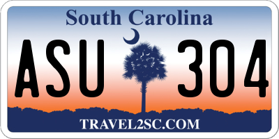 SC license plate ASU304