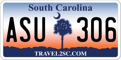 SC license plate ASU306