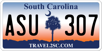 SC license plate ASU307