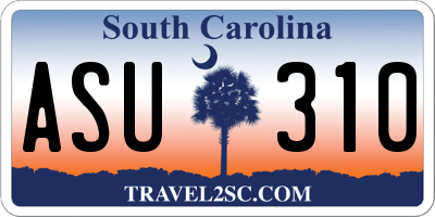 SC license plate ASU310
