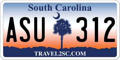 SC license plate ASU312