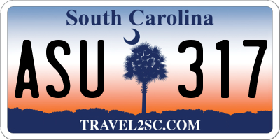 SC license plate ASU317