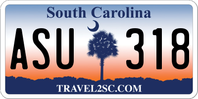 SC license plate ASU318
