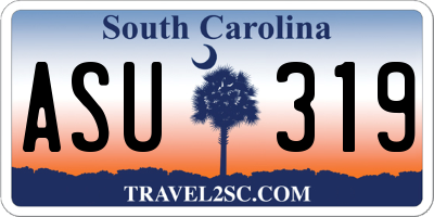 SC license plate ASU319