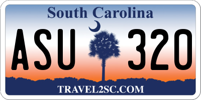 SC license plate ASU320