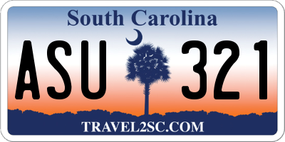 SC license plate ASU321
