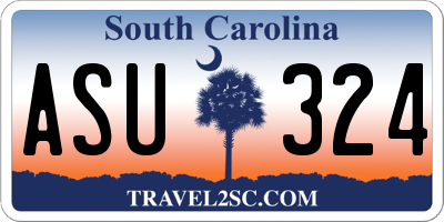 SC license plate ASU324
