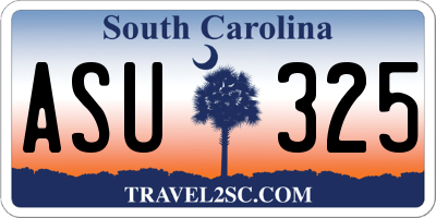 SC license plate ASU325