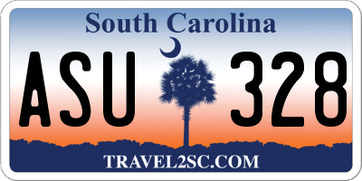 SC license plate ASU328