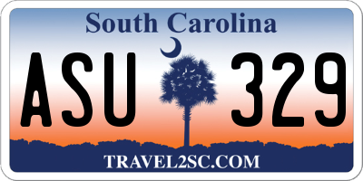 SC license plate ASU329