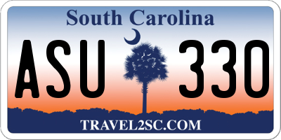 SC license plate ASU330