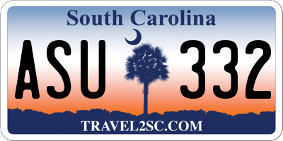 SC license plate ASU332