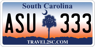 SC license plate ASU333