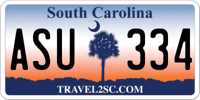 SC license plate ASU334