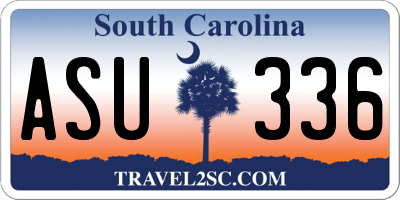 SC license plate ASU336