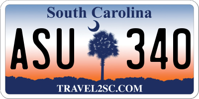 SC license plate ASU340