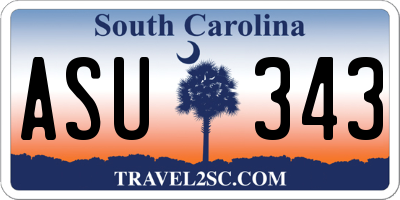 SC license plate ASU343