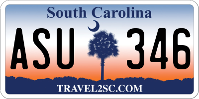 SC license plate ASU346