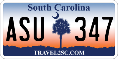 SC license plate ASU347