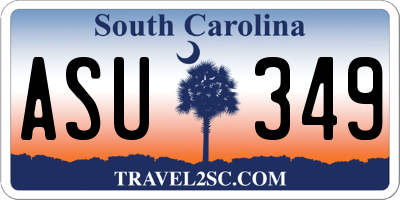 SC license plate ASU349