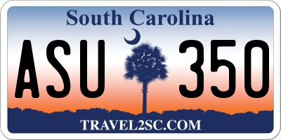 SC license plate ASU350