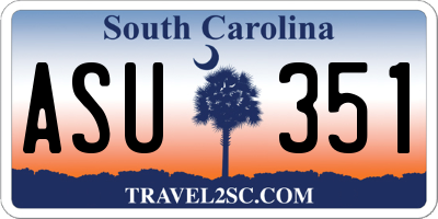 SC license plate ASU351