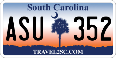 SC license plate ASU352