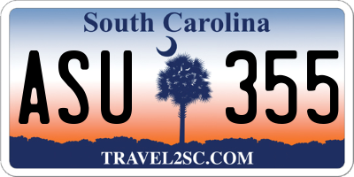 SC license plate ASU355
