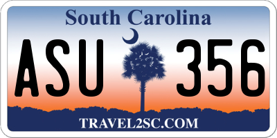 SC license plate ASU356